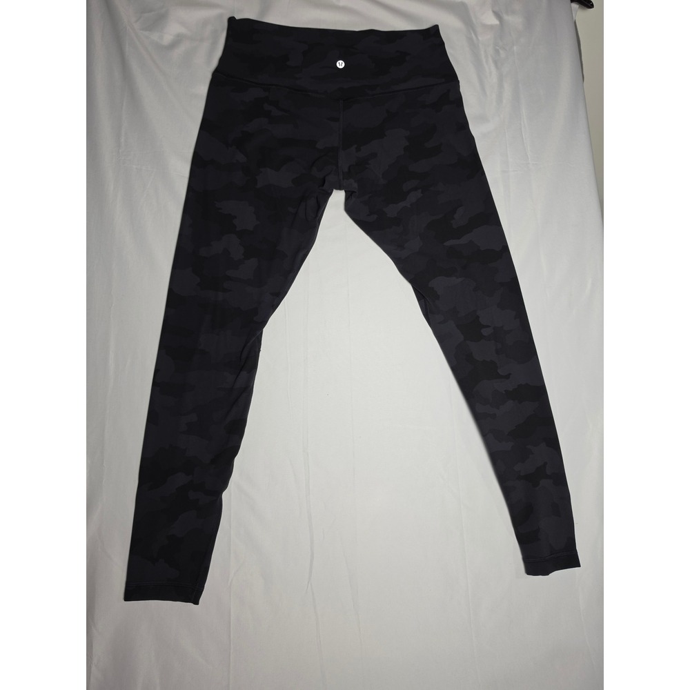 Lululemon High Rise Align Leggings 25 Charcoal Camo Gray Black Yoga Pants - Picture 2 of 8